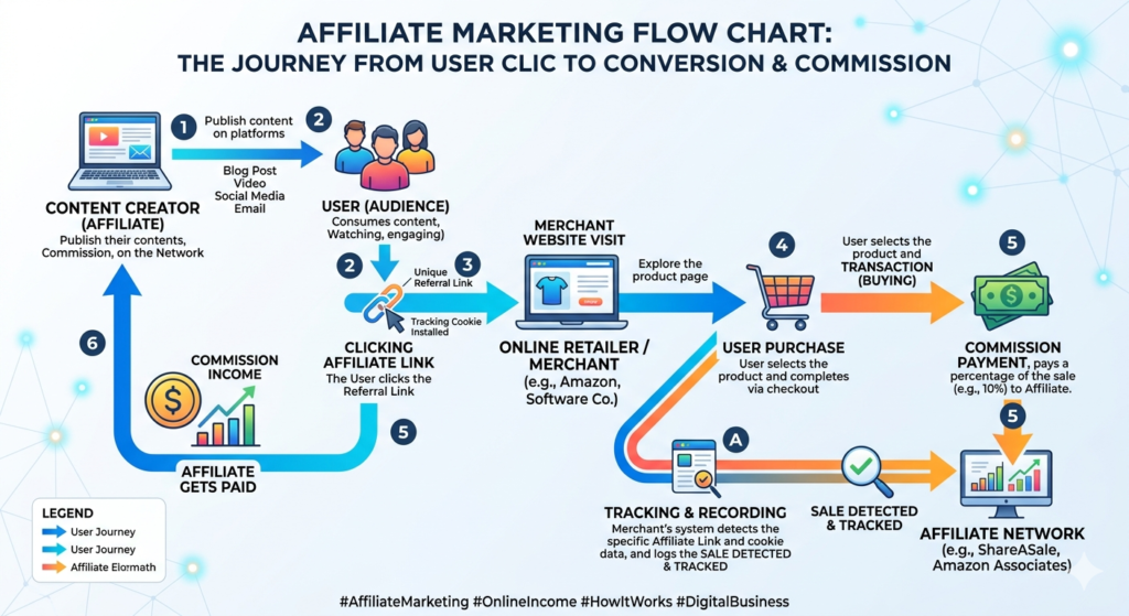 Affiliate Marketing Flow Chart